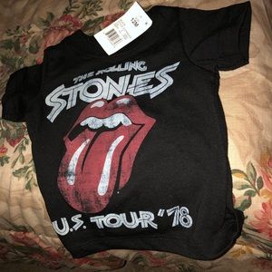 Black toddler Rolling Stones T-shirt 12 months